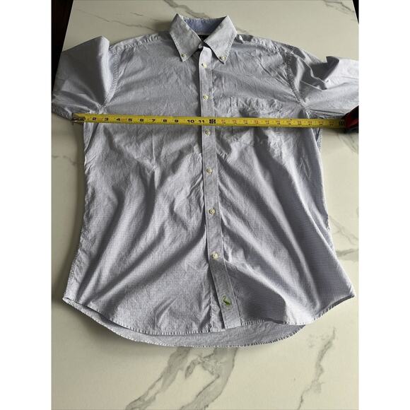 Tailorbyrd Dress Shirt Button Down Size Med Blue Plaid Check Mens Long Sleeve - Picture 8 of 13